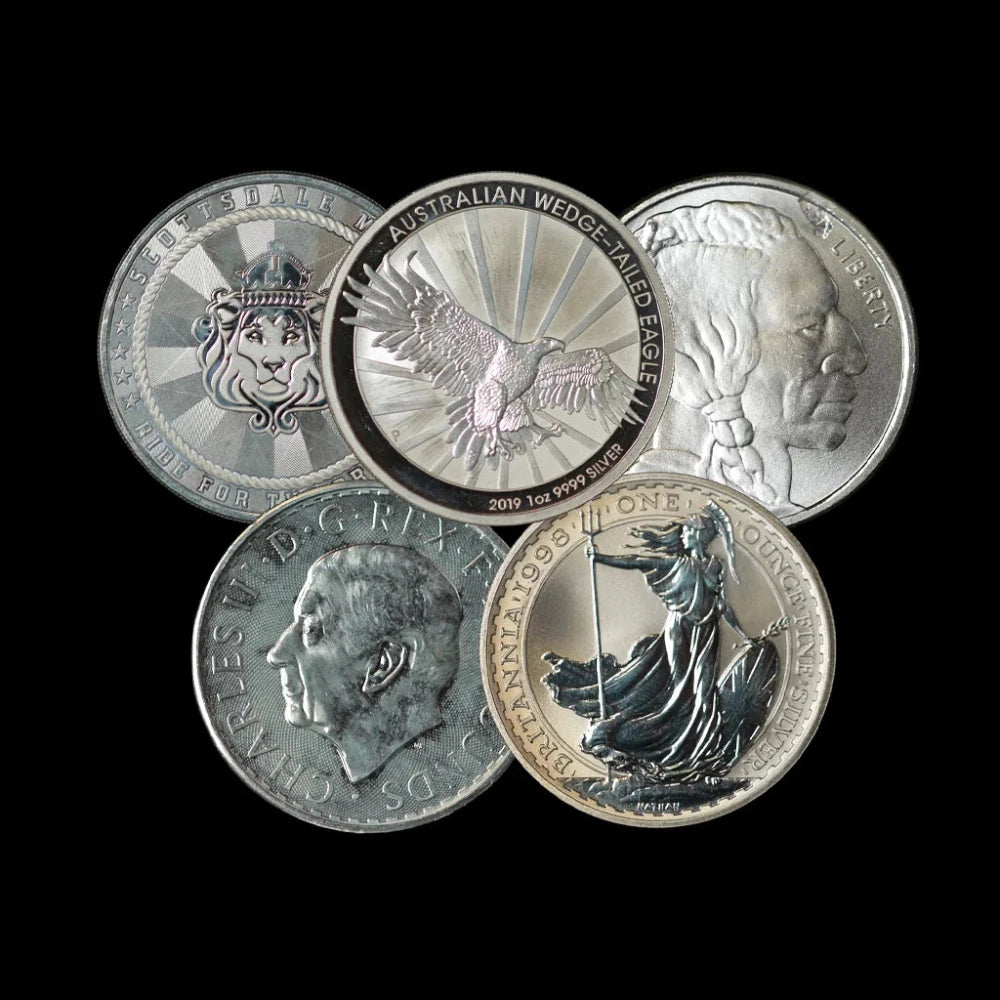 1 oz Silver Coins & Rounds - Secondary Market (Varied Condition) - Summit Metals