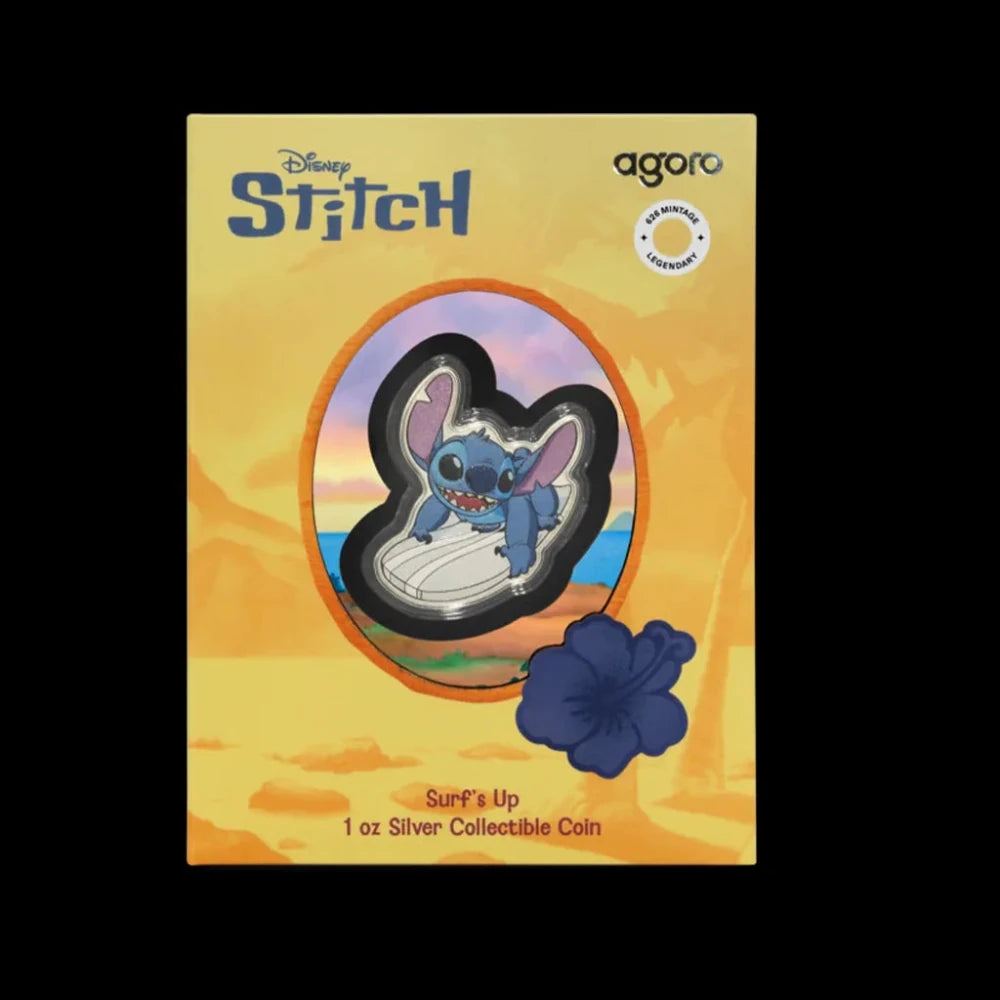 Disney Stitch – Surf’s Up 1 oz Silver Coin 2025 - Summit Metals