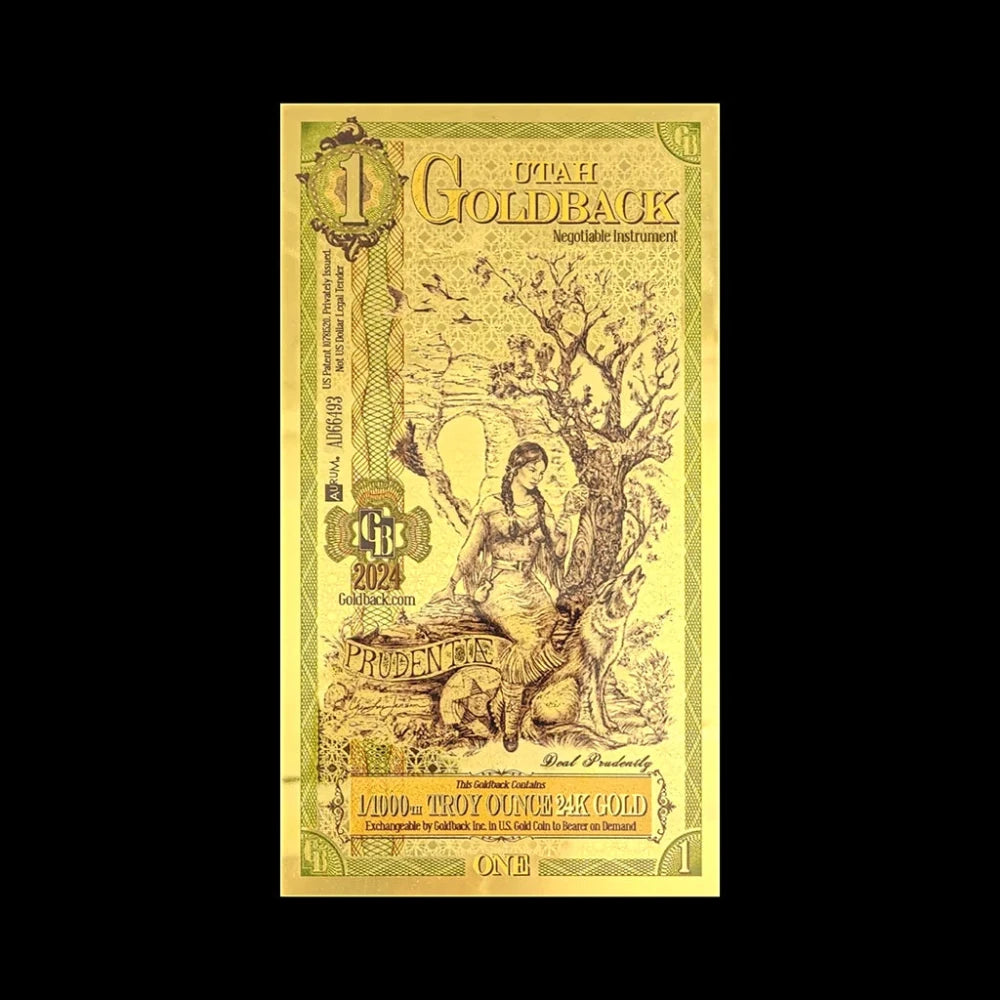 1 Utah Goldback Gold Note - Summit Metals