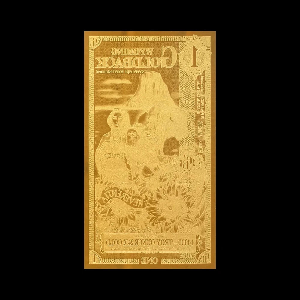 1 Wyoming Goldback Gold Note - Summit Metals